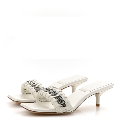 Givenchy Nappa G Woven 50mm Mules 35 Ivory 4 of 9