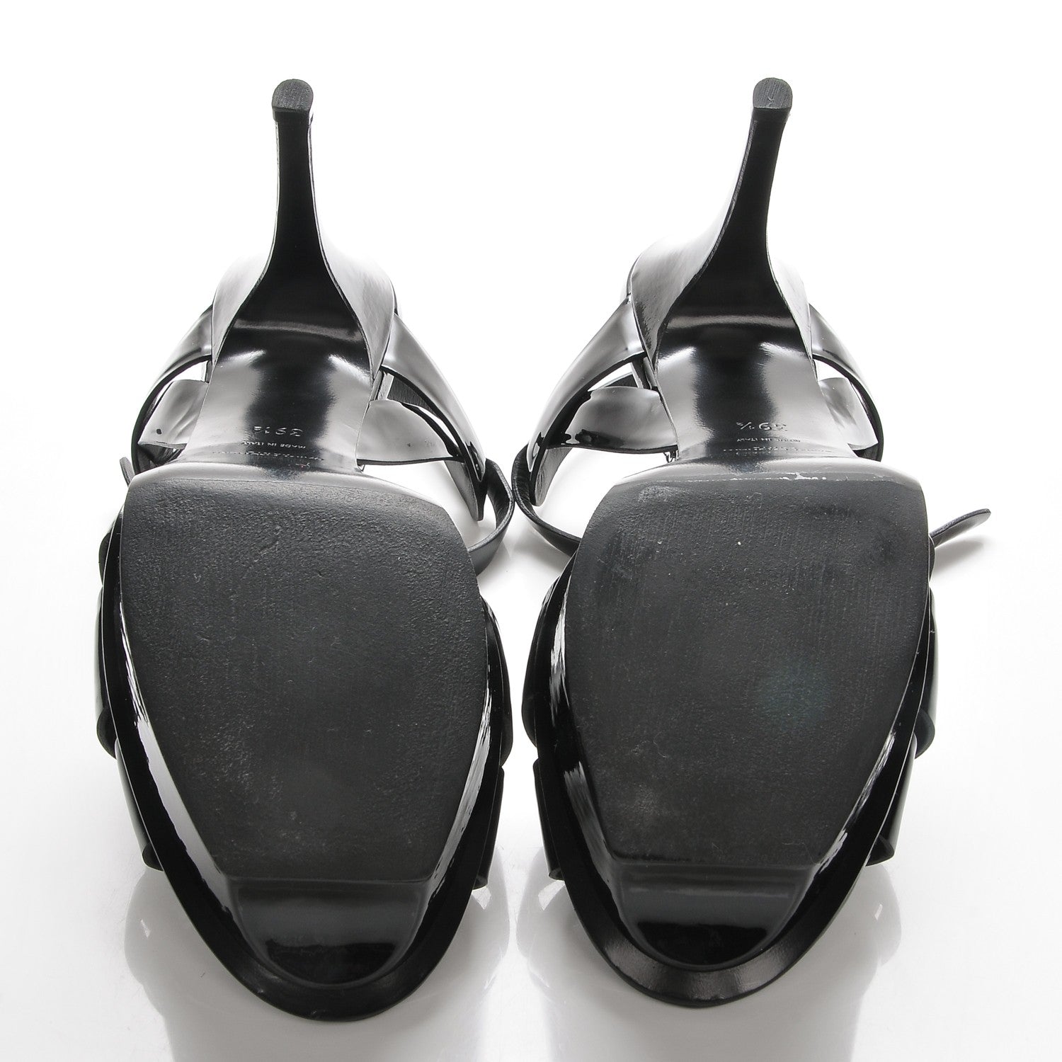 Saint Laurent Patent Tribute 75 Platform Sandals 39.5 Black 5 of 8
