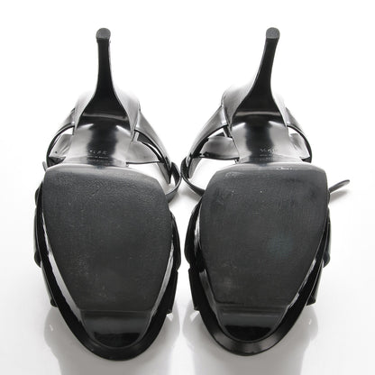 Saint Laurent Patent Tribute 75 Platform Sandals 39.5 Black 5 of 8