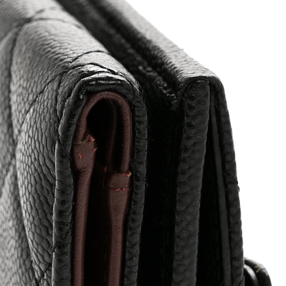 Chanel Caviar Quilted Double Flap Wallet Black 11 of 11