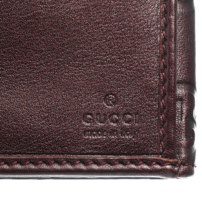 Gucci Guccissima Margaux Calfskin Metal Bar Continental Flap Wallet Chocolate 6 of 7