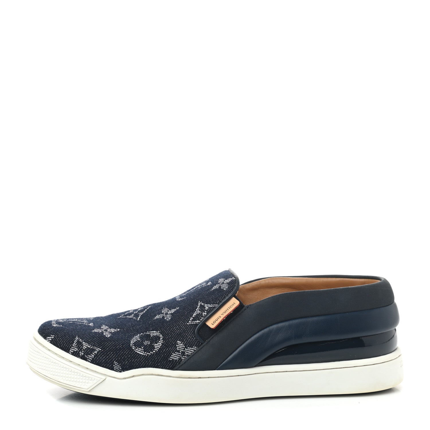 Louis Vuitton Monogram Denim Slip On Sneakers 36.5 Blue 1 of 8