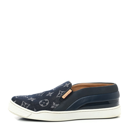 Louis Vuitton Monogram Denim Slip On Sneakers 36.5 Blue 1 of 8