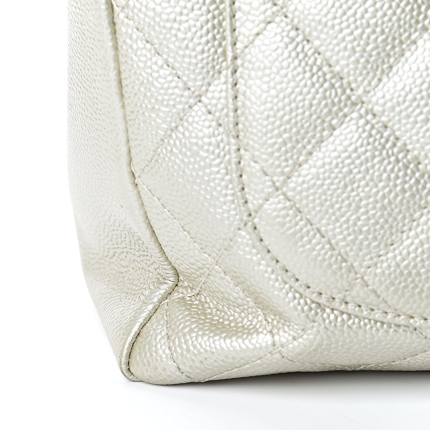 Chanel Metallic Caviar Grand Shopping Tote GST Light Gold 19 of 20
