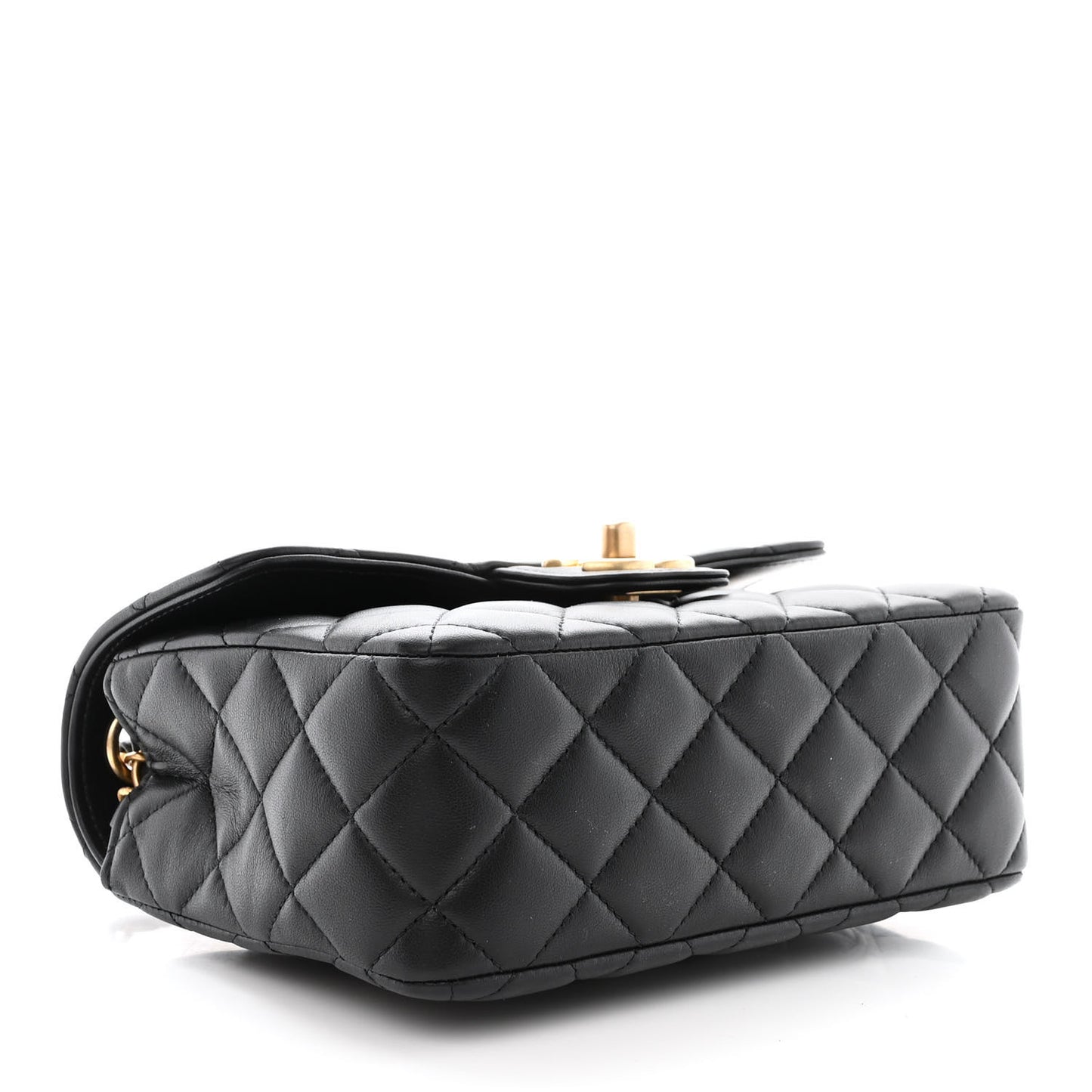 Lambskin Quilted Casino Chips Mini Flap Black