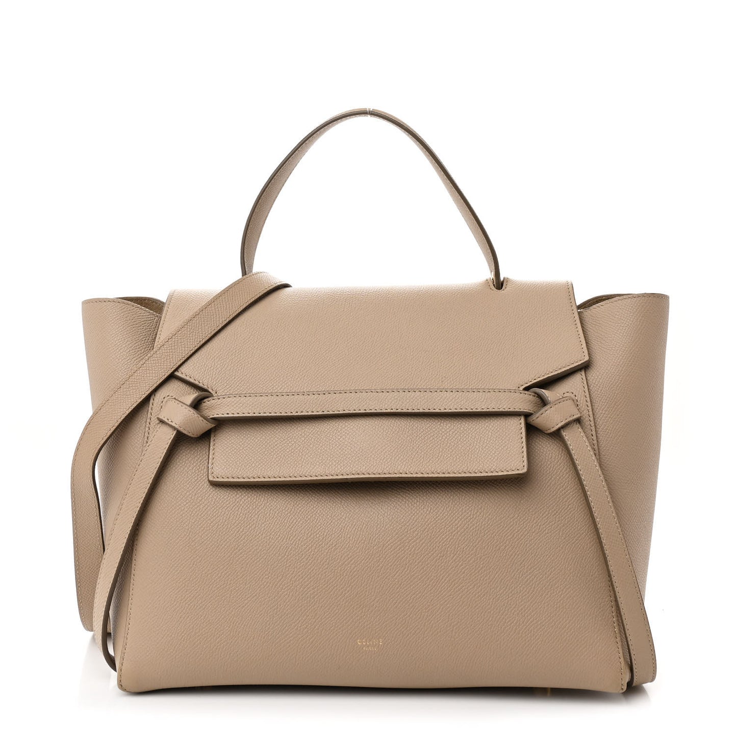 Drummed Calfskin Mini Belt Bag Dune