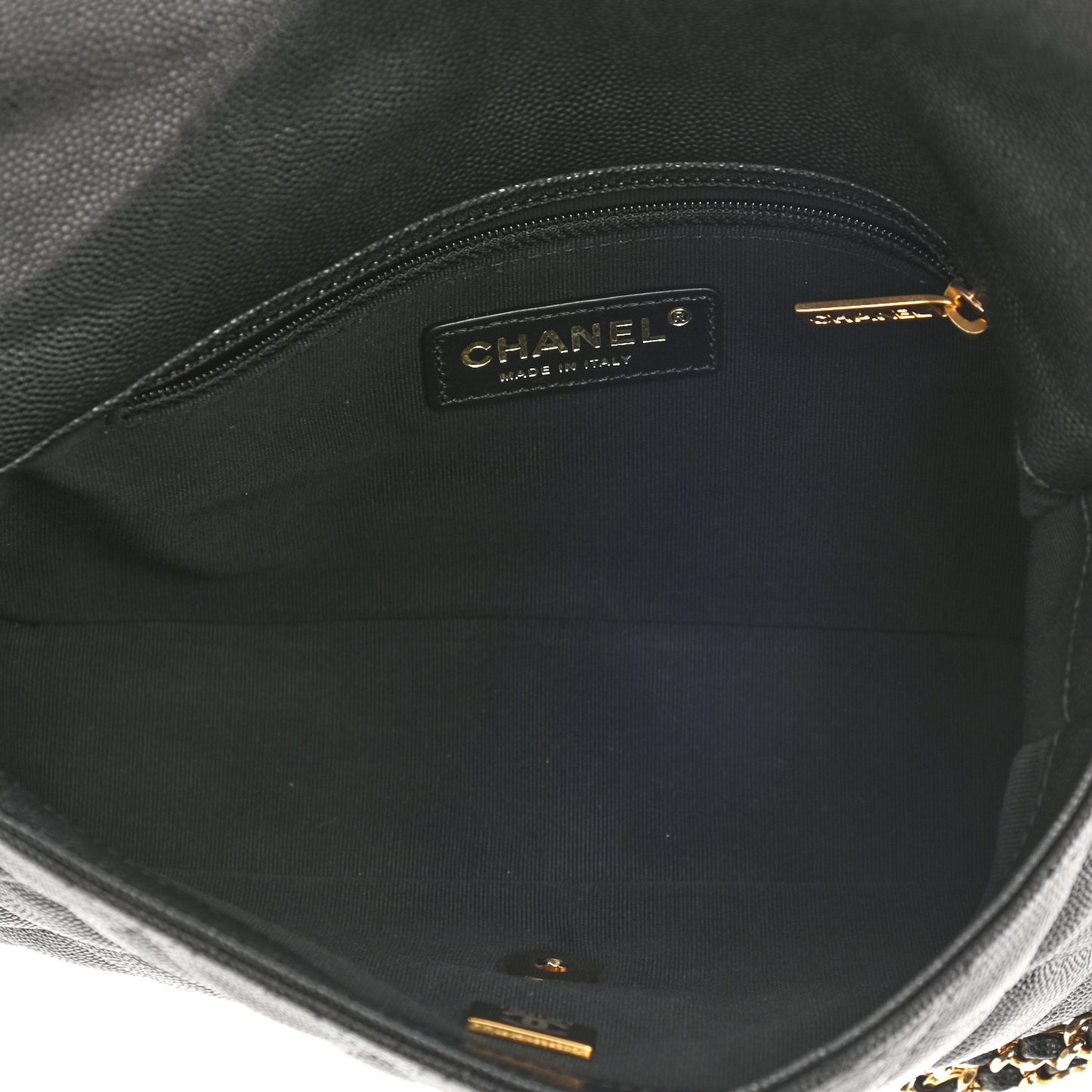 Caviar Quilted Small CC You Flap Black