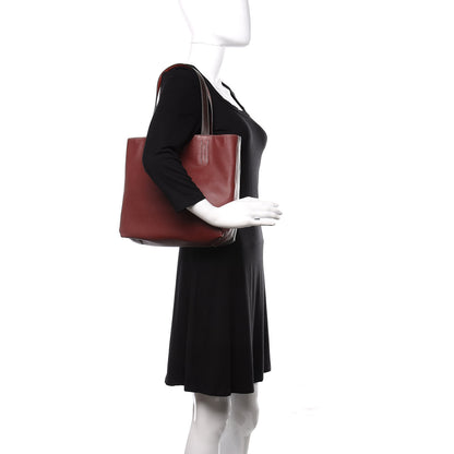 Hermes Veau Sikkim Swift Double Sens 30 Reversible Tote Ebene Rouge H Brique Prune 2 of 21