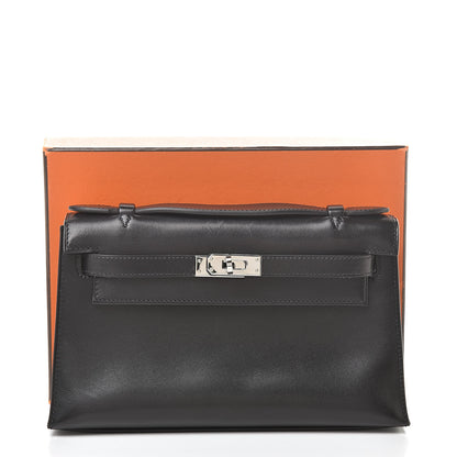 Hermes Swift Kelly Pochette Clutch Black 14 of 14