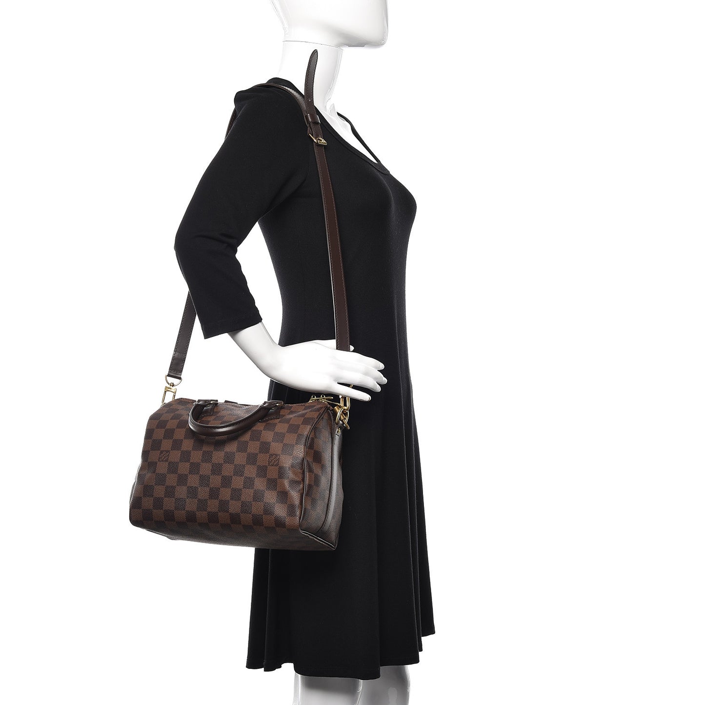 Damier Ebene Speedy Bandouliere 25