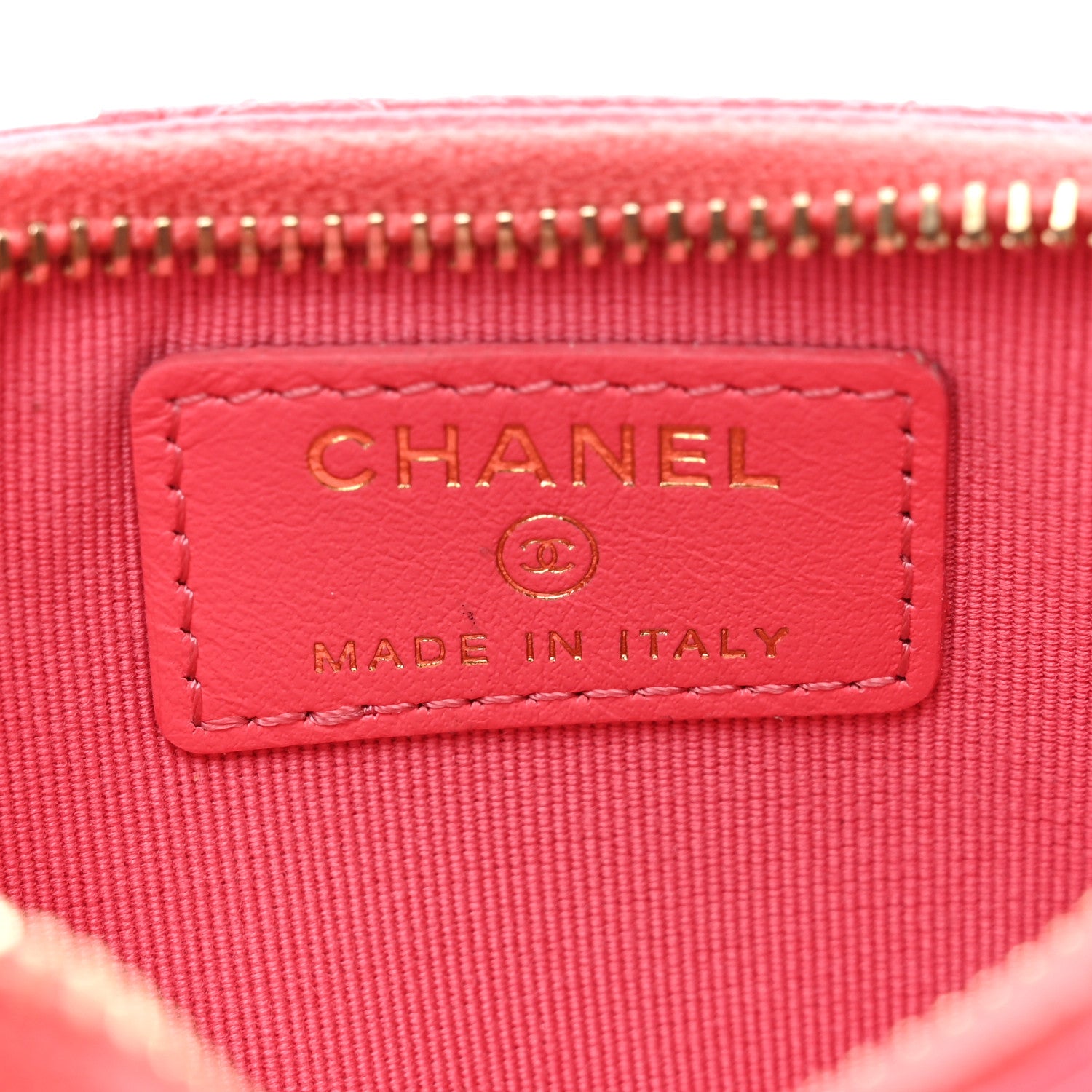 Chanel Caviar Quilted Flap Zip Card Holder Dark Pink 6 of 10