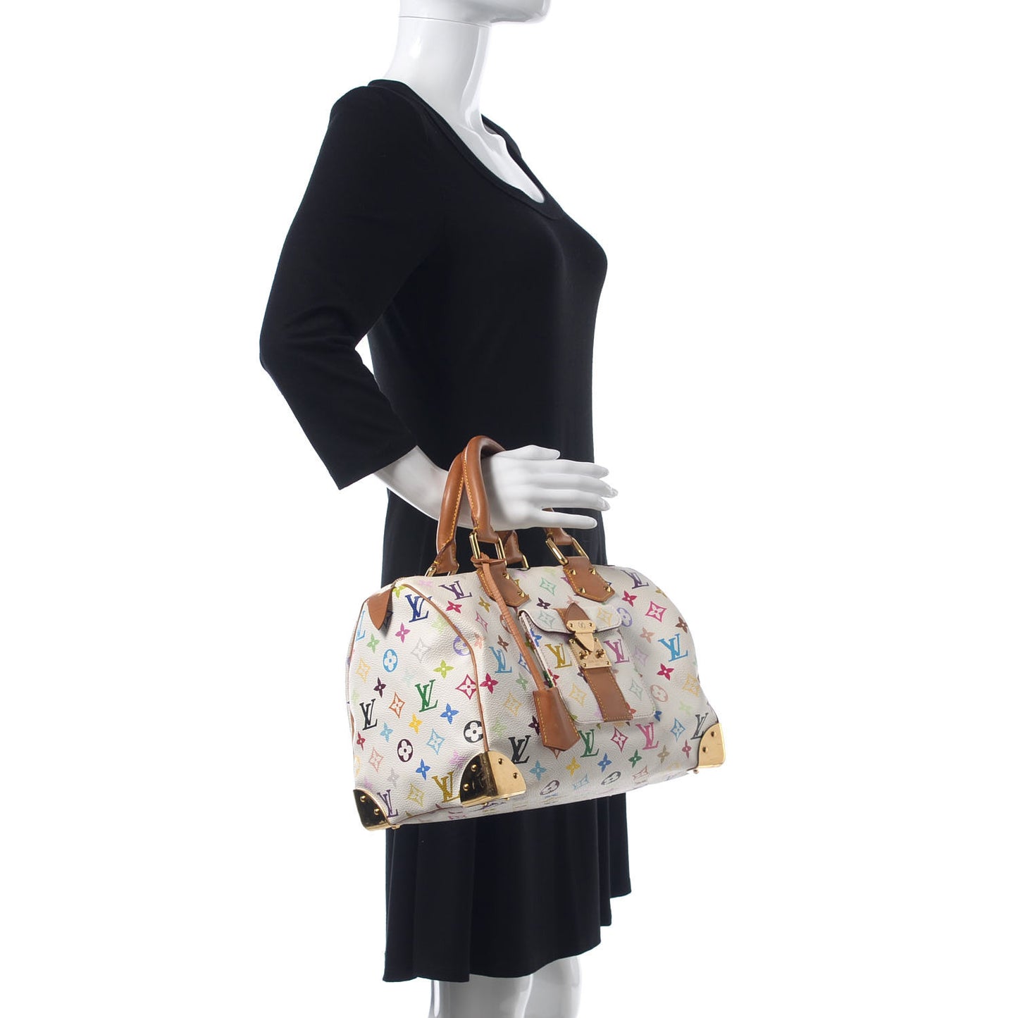 Monogram Multicolor Speedy 30 White