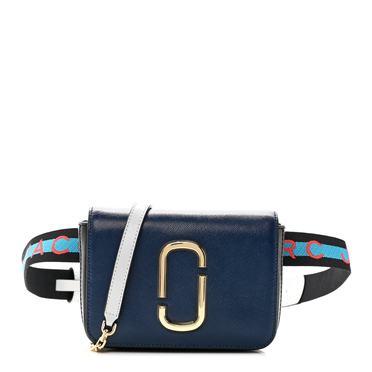 Marc Jacobs Saffiano Hip Shot Belt Bag Blue Sea Multicolor 1 of 10