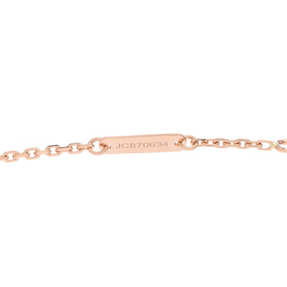 Van Cleef & Arpels 18K Rose Gold Diamond Vintage Alhambra Pendant Necklace 5 of 7