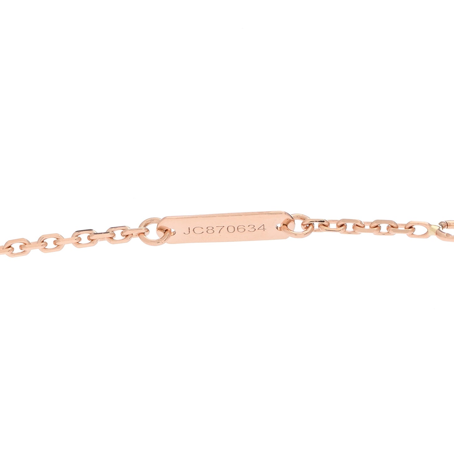 18K Rose Gold Diamond Vintage Alhambra Pendant Necklace