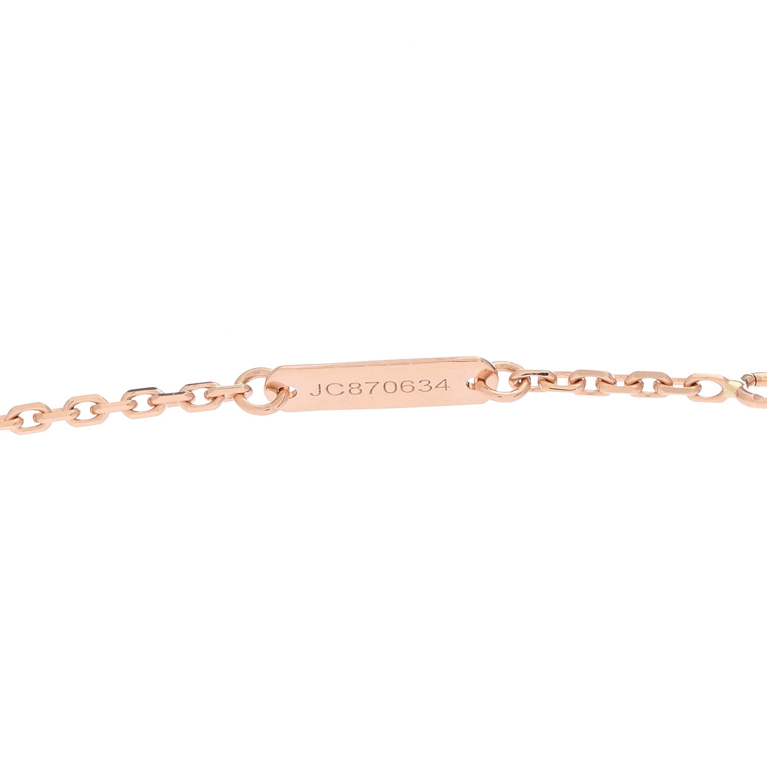 Van Cleef & Arpels 18K Rose Gold Diamond Vintage Alhambra Pendant Necklace 5 of 7