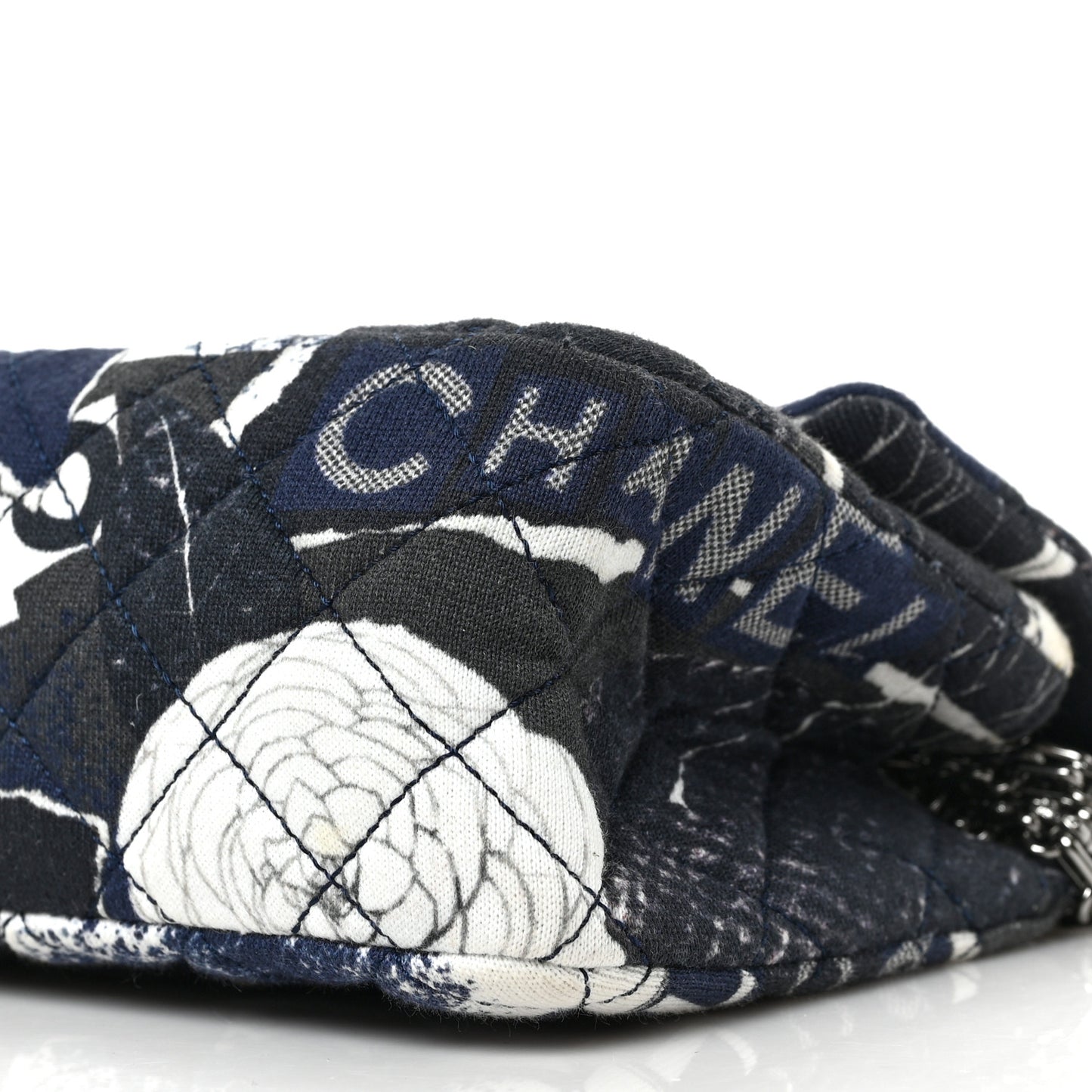 Jersey Quilted Graffiti Reissue Mini Flap Navy Blue
