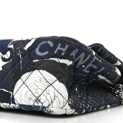 Chanel Jersey Quilted Graffiti Reissue Mini Flap Navy Blue 9 of 9