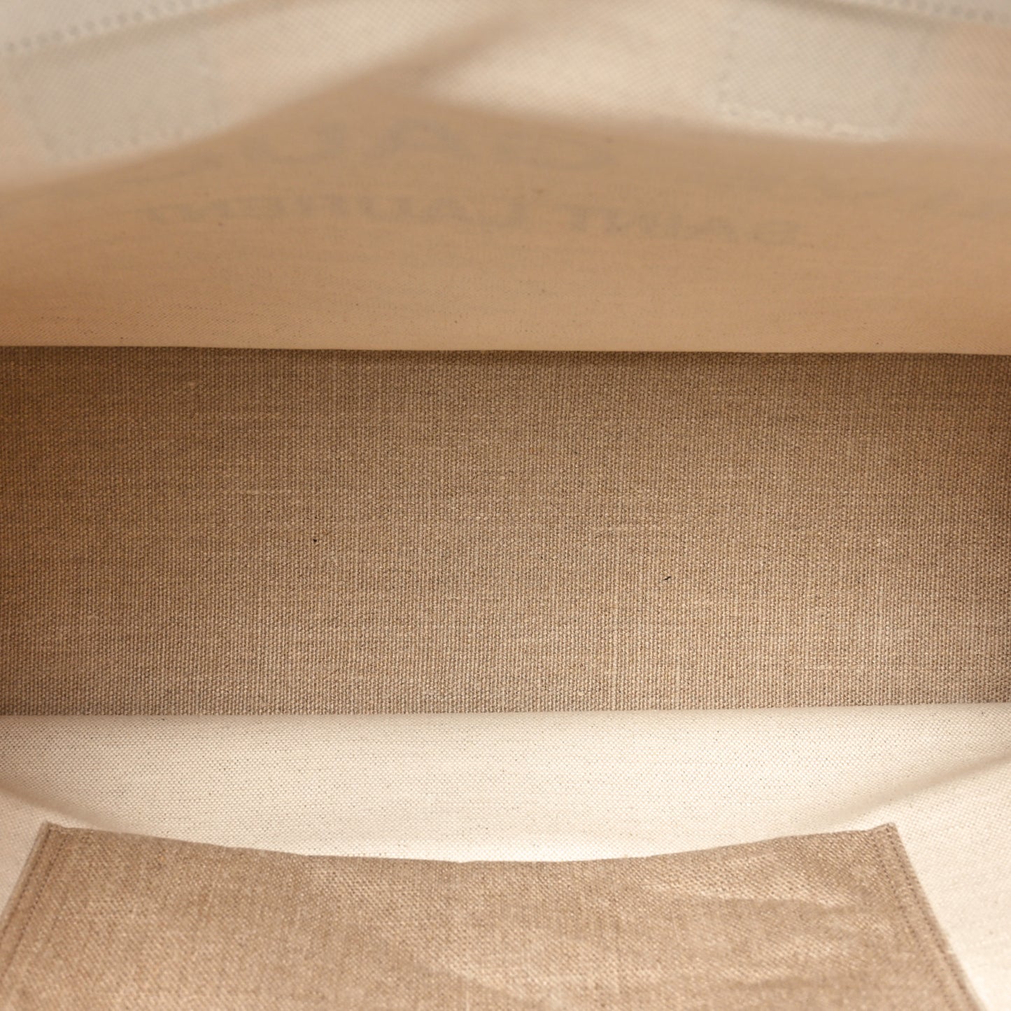 Linen Calfskin Rive Gauche Tote Greggio Natural