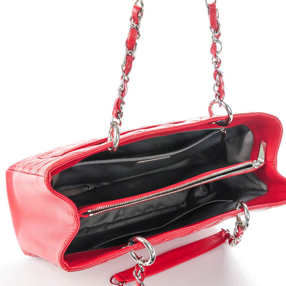 Chanel Caviar Quilted Grand Shopping Tote GST Red 5 of 7