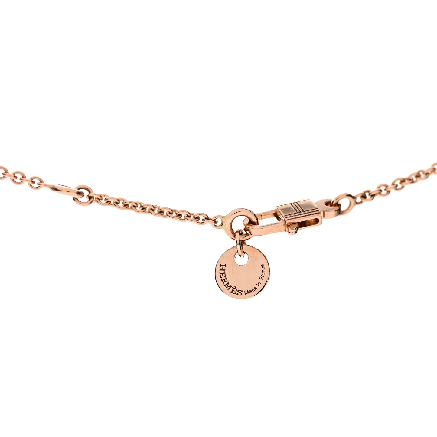 18K Rose Gold Black Jade Kelly Amulettes Pendant Necklace