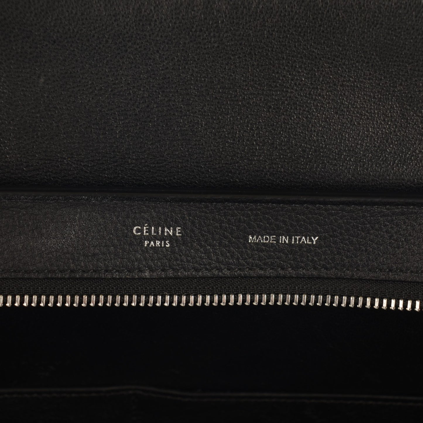 Drummed Calfskin Suede Small Trapeze Black