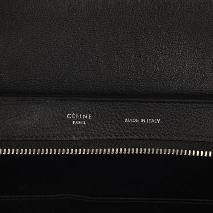 Celine Drummed Calfskin Suede Small Trapeze Black 5 of 7