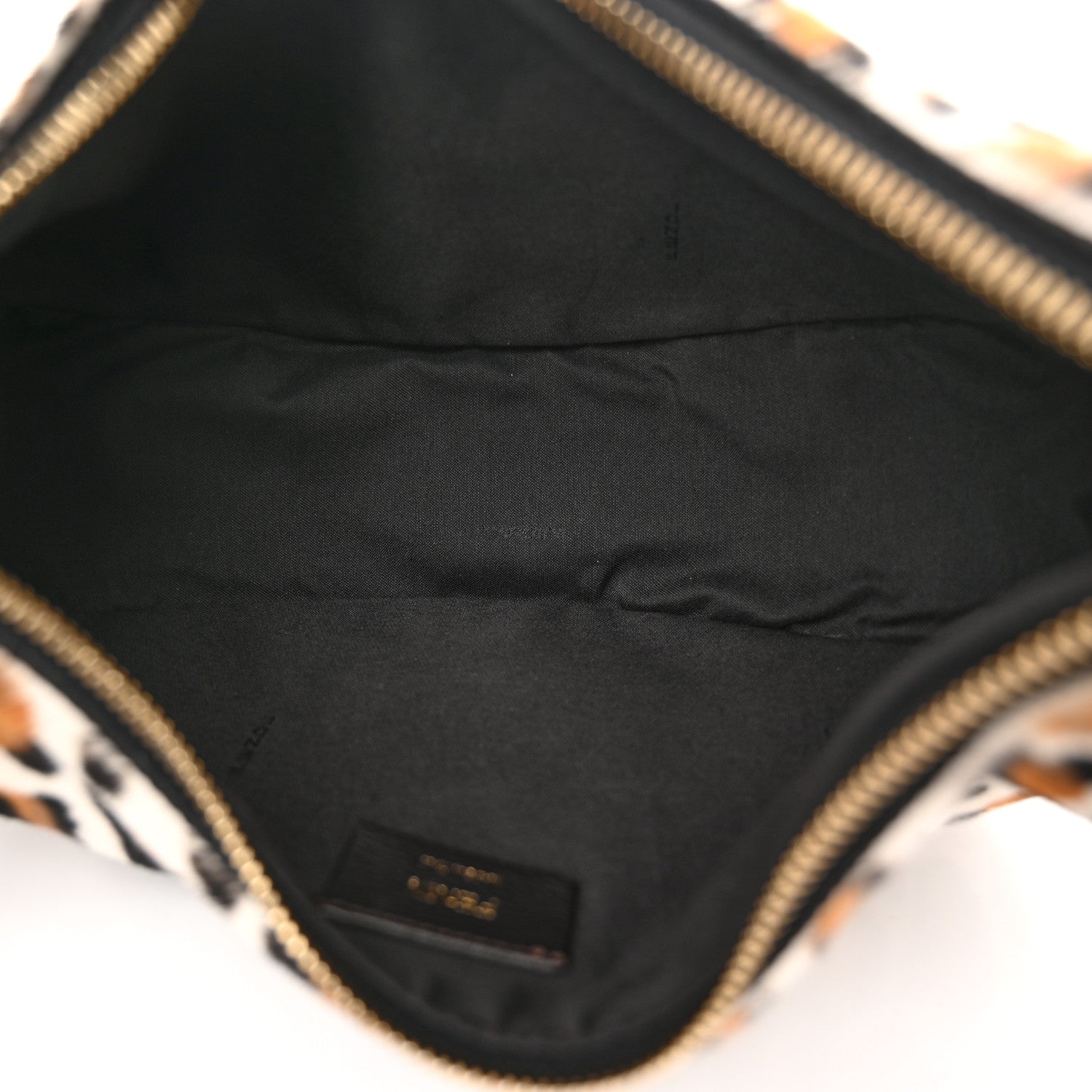 Fendi Sheepskin Vitello Grace Pony Hair Ocelot Small Fendigraphy Hobo Bag Black Multicolor 5 of 12