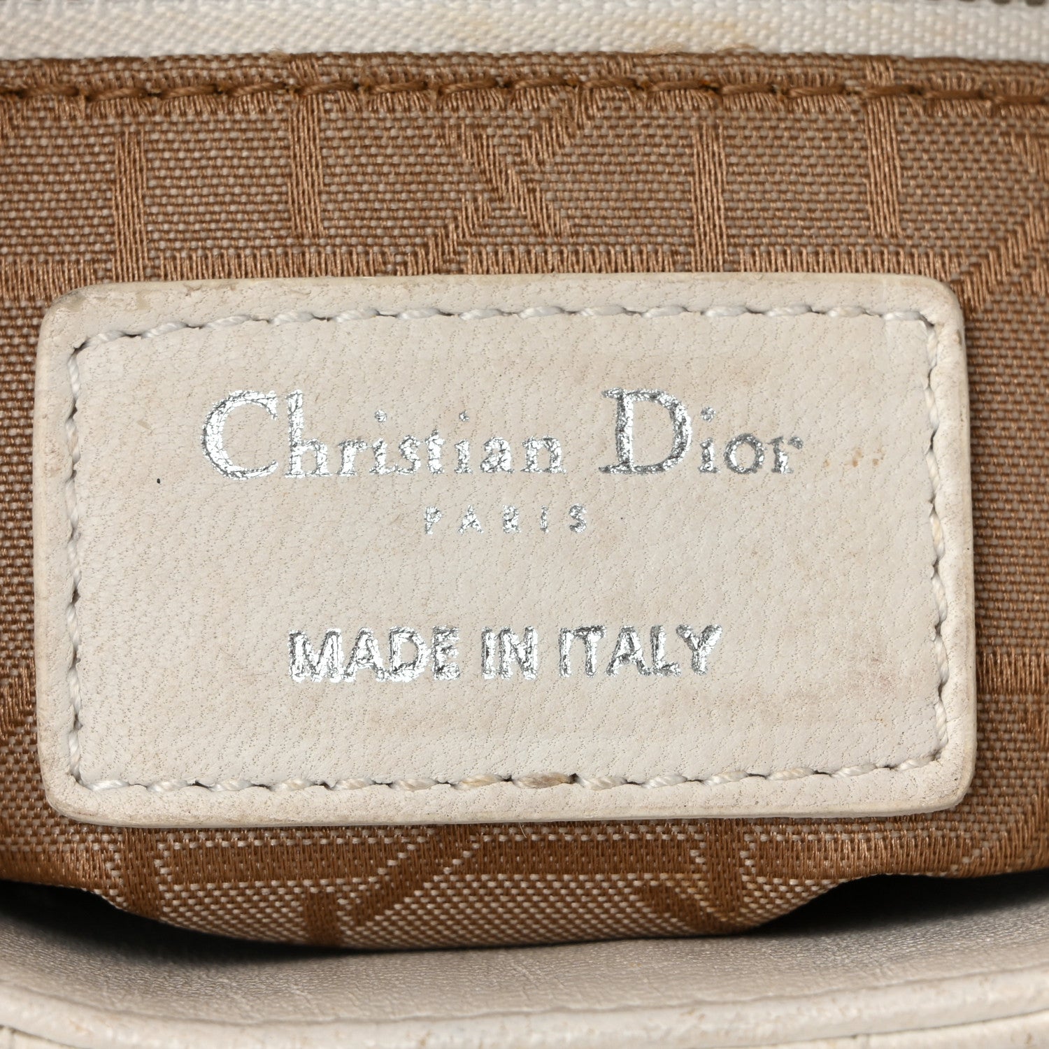 Christian Dior Lambskin Cannage Mini Lady Dior White 1888070