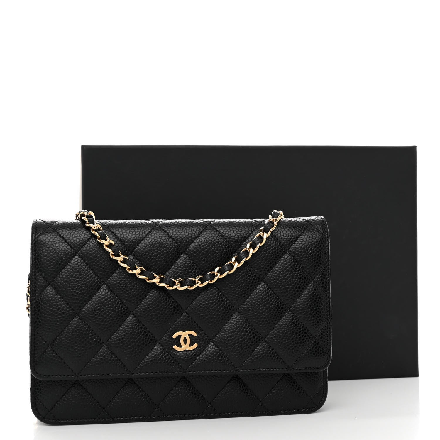 Chanel Caviar Quilted Wallet on Chain WOC Black 12 of 12