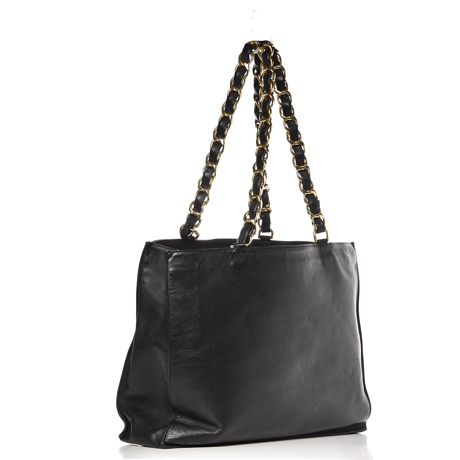 Chanel Lambskin CC Tote Black 3 of 11