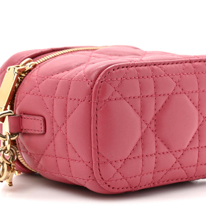 Christian Dior Lambskin Cannage Micro Vanity Case Strawberry Pink 10 of 10