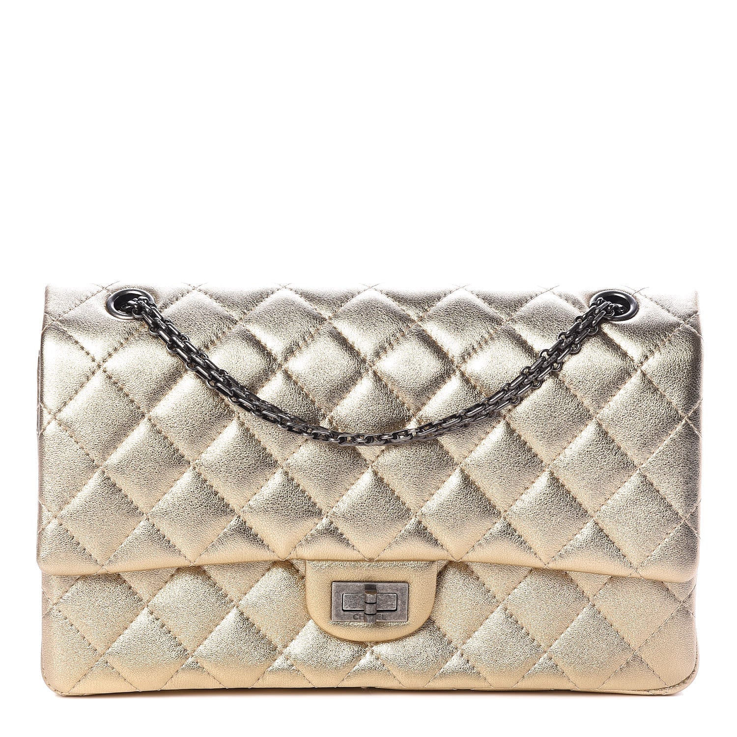 Chanel Metallic Calfskin Quilted 2.55 Reissue 226 Flap Gold 1 of 10