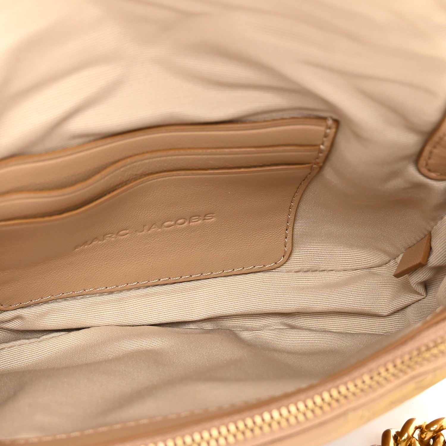 Marc Jacobs Lambskin Quilted J Marc Mini Shoulder Bag Camel 5 of 9