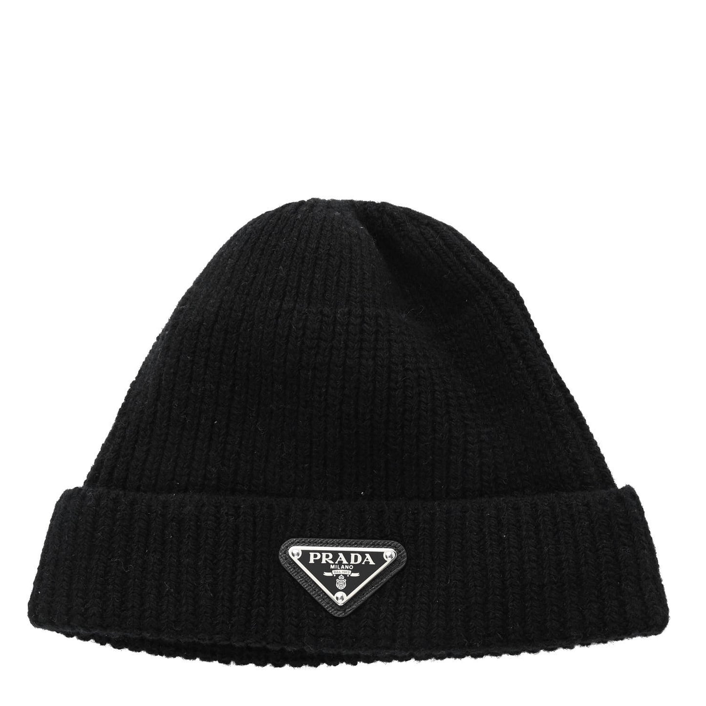 Wool Cashmere Beanie Hat M Black