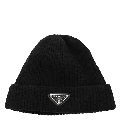 Prada Wool Cashmere Beanie Hat M Black 1 of 6