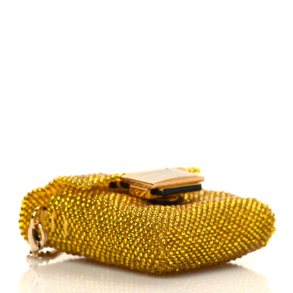 Fendi Glass Vitello King Beaded Mini Pico Baguette Charm Semolino 3 of 6