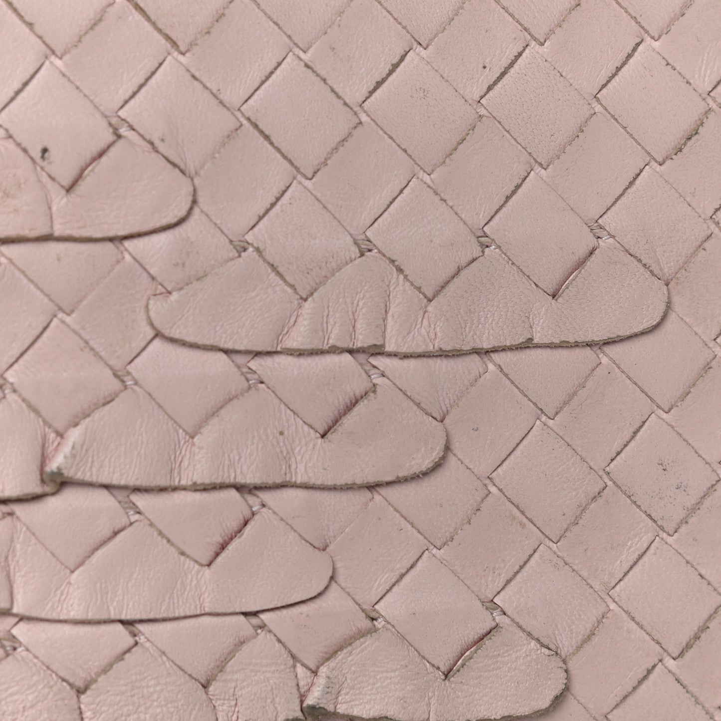 Nappa Intrecciato Zip Around Wallet Petal Pink
