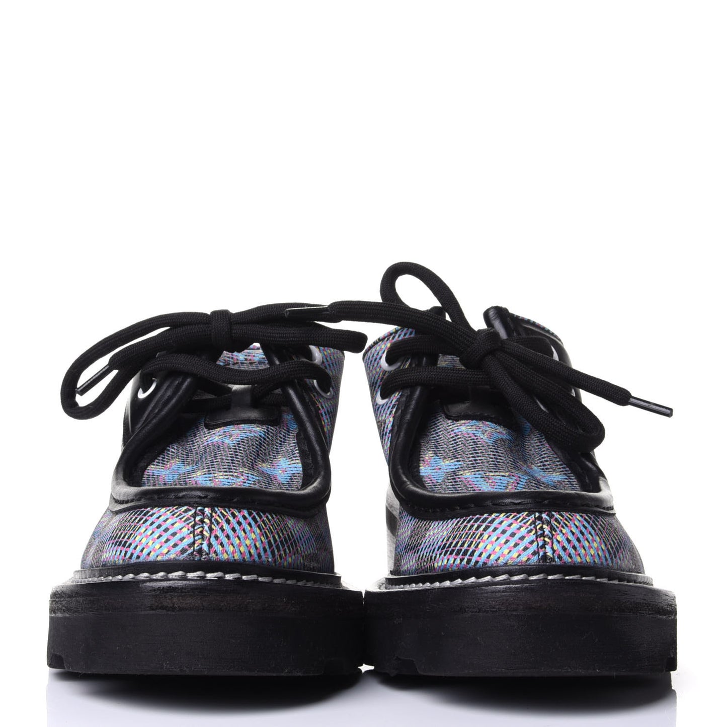 Damier LV Pop Beaubourg Platform Derby Shoes 36 Blue