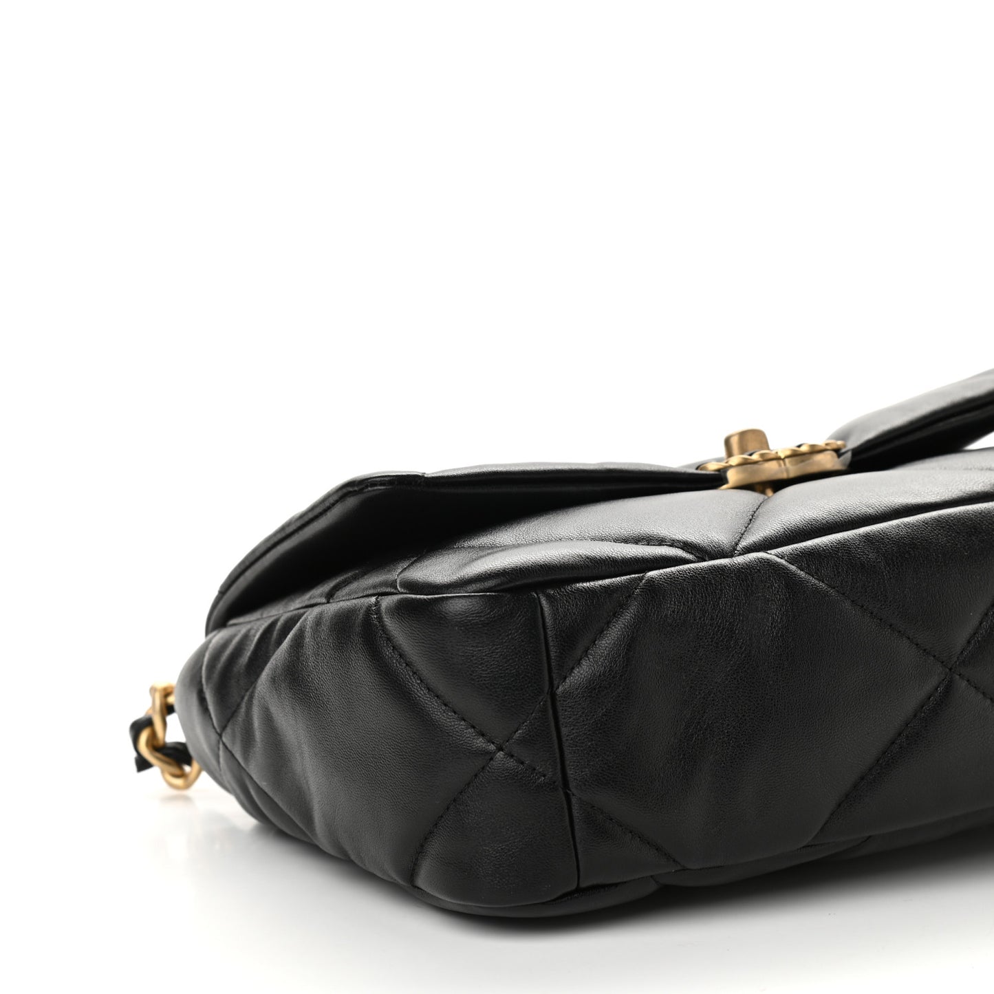 Lambskin Quilted Medium Chanel 19 Flap Black