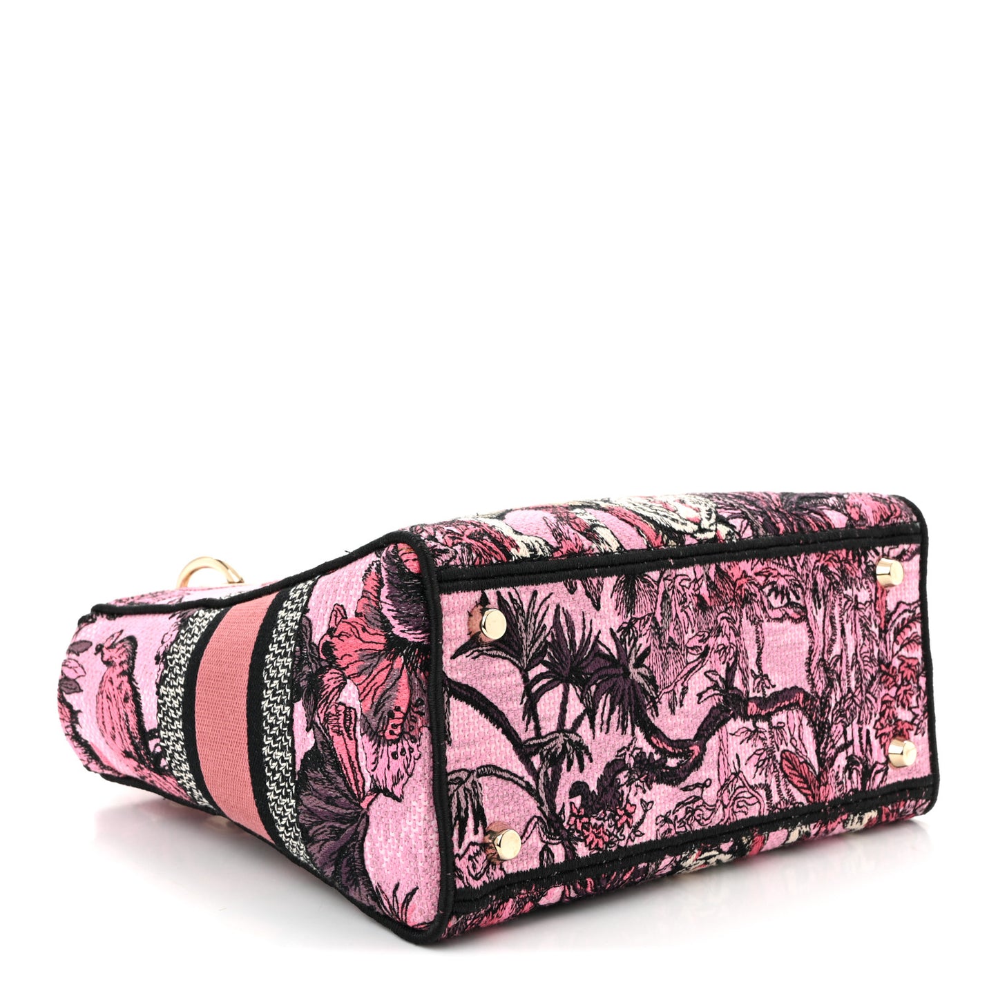 Toile de Jouy Voyage Embroidered Medium Lady D-Lite Fuchsia Multicolor