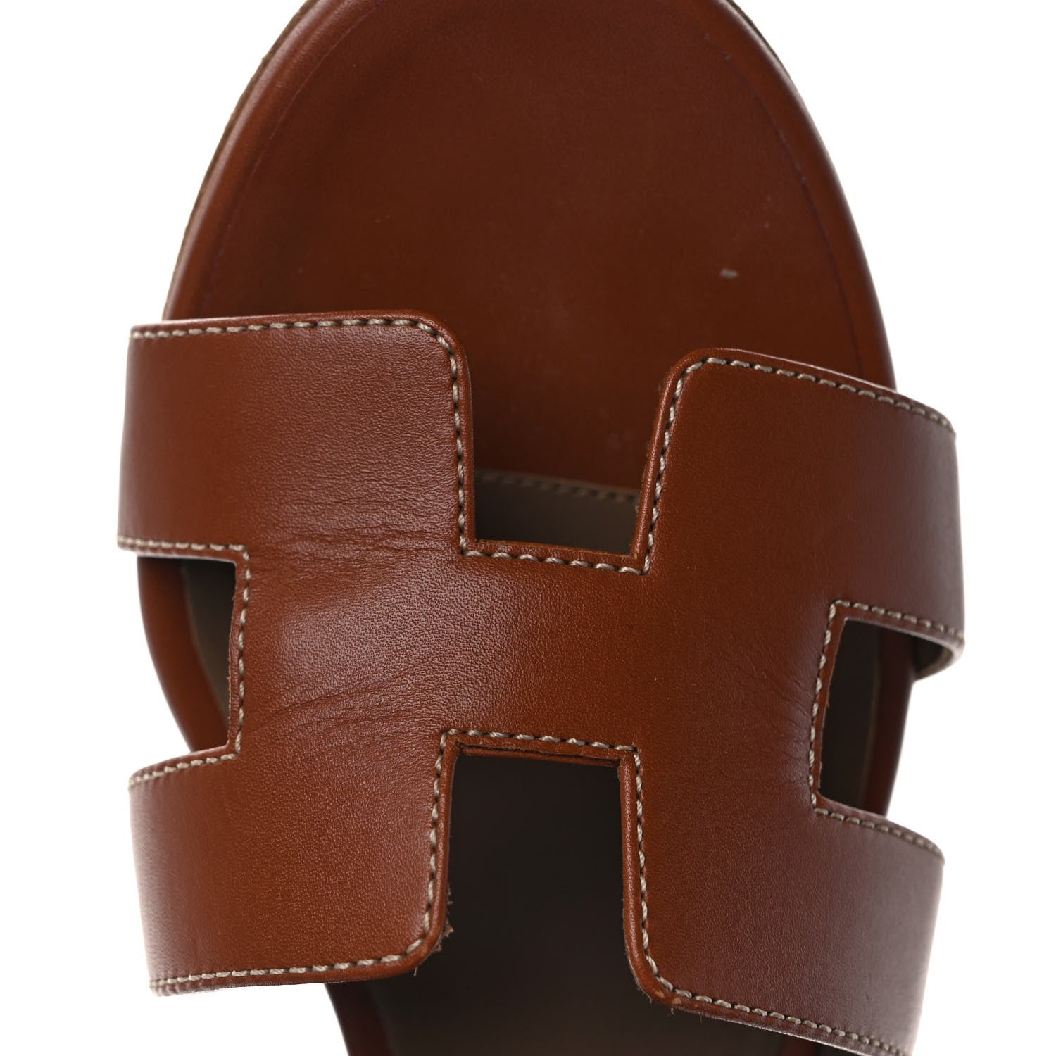 Hermes Calfskin Oasis Sandals 37 Gold 10 of 11