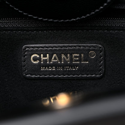 Chanel Caviar Small Studded Deauville Tote Black 6 of 12