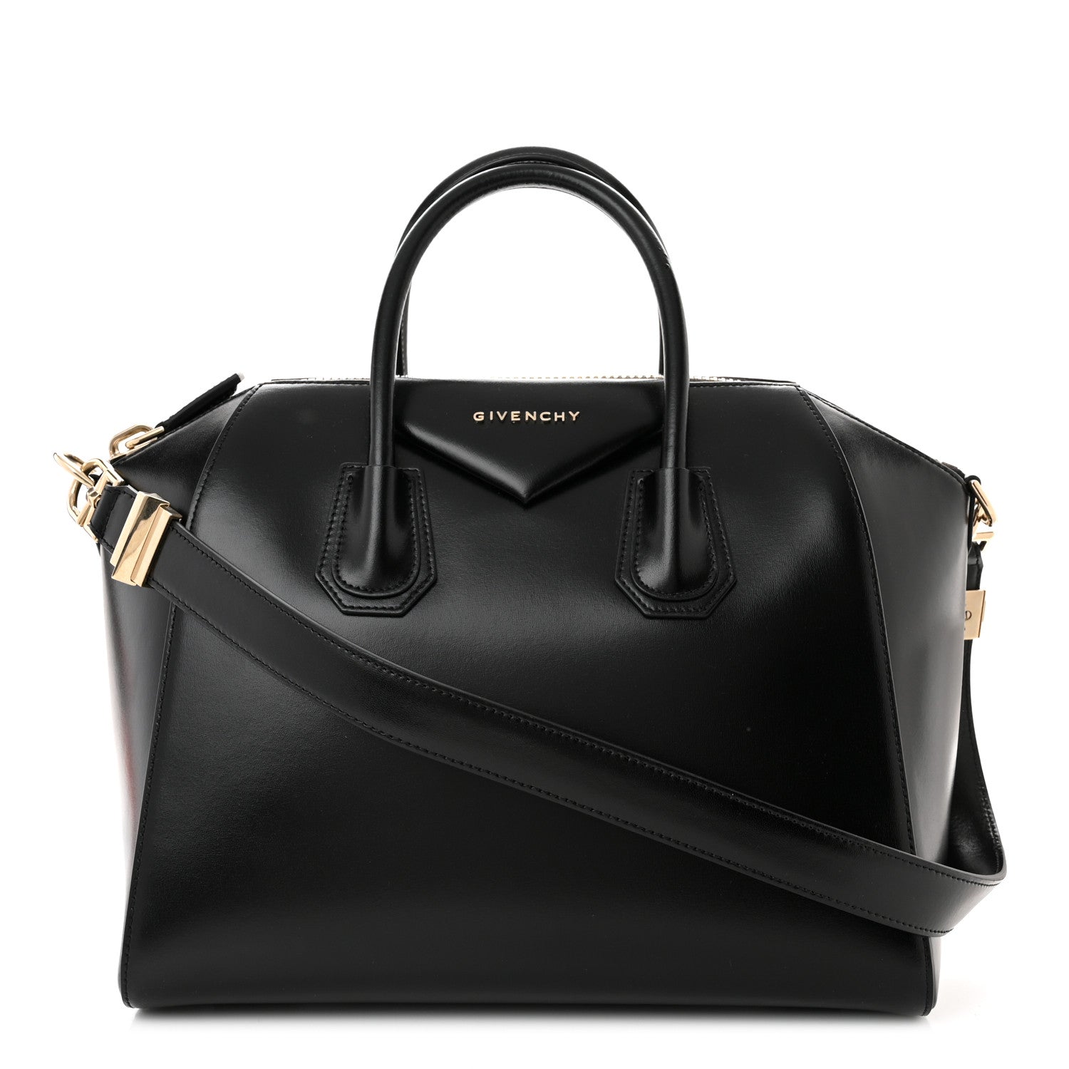 Givenchy Shiny Lord Calfskin Medium Antigona Black 1 of 10