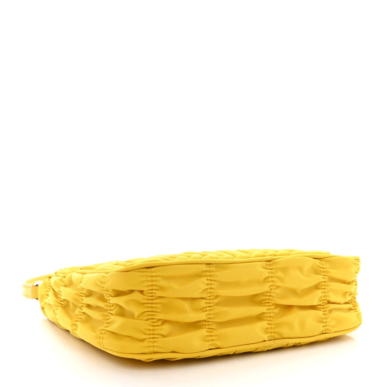 Prada Tessuto Nylon Gaufre Shoulder Bag Giallo 4 of 12