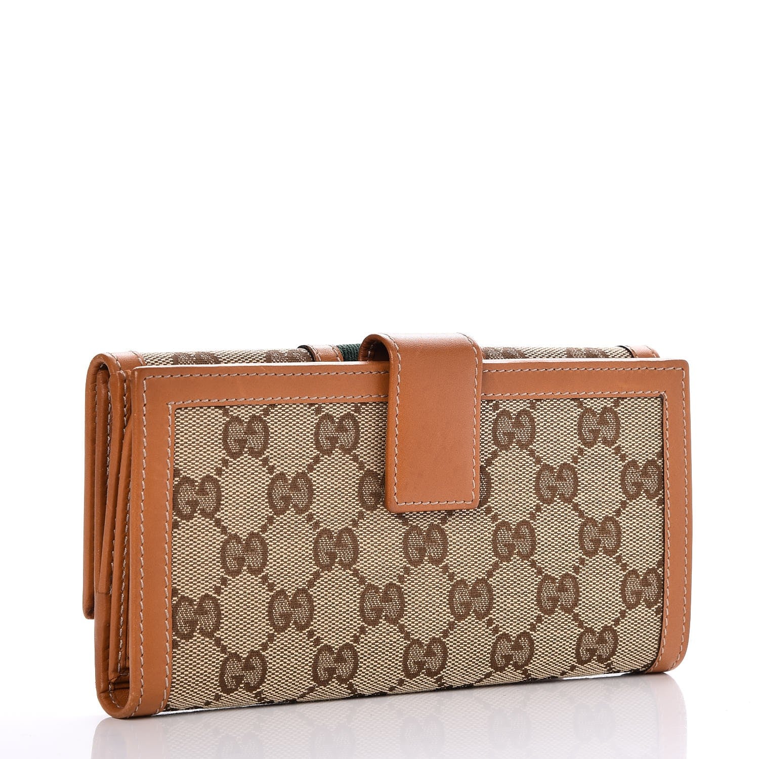 Gucci Monogram Vintage Web Continental Wallet Tobacco 3 of 8
