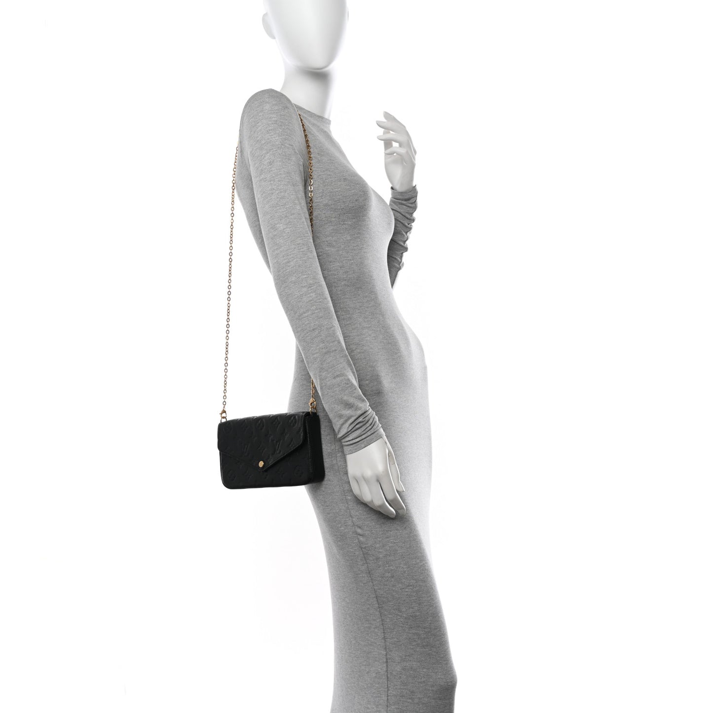 Empreinte Pochette Felicie Chain Wallet Black