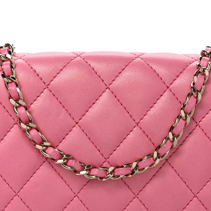 Chanel Lambskin Enamel Quilted Small Candy Hearts Flap Pink 8 of 11