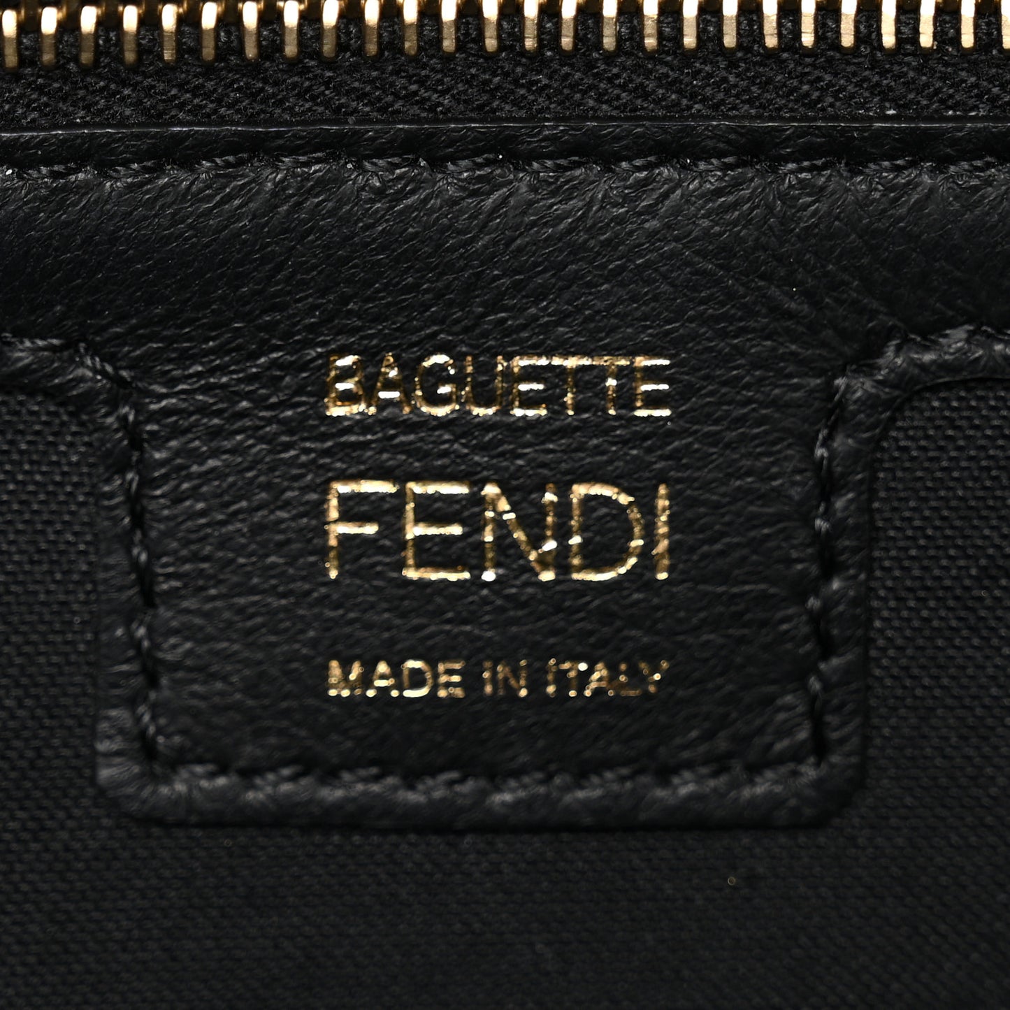 Nappa FF 1974 Embossed Baguette Black