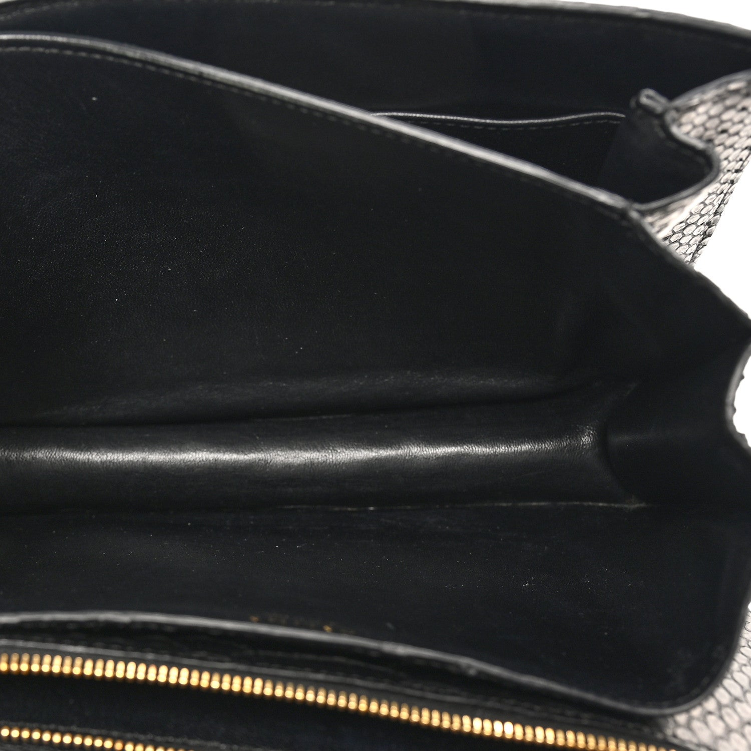 Celine Snakeskin Medium Classic Box Flap Bag Black 8 of 21